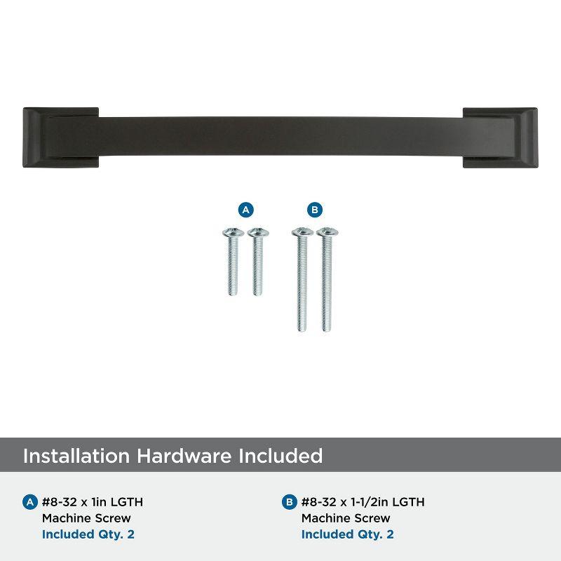 Amerock Candler 6-5/16 inch (160mm) Center-to-Center Black Bronze Cabinet Pull