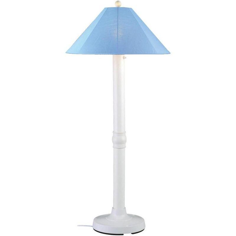 Sky Breeze 62'' White & Blue Outdoor Floor Lamp with Resin Shade