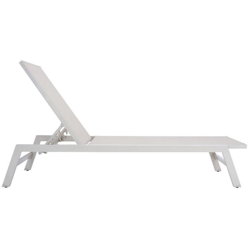 Fionne Sunlounger - Outdoor - PAT9038 - White/Beige -Safavieh