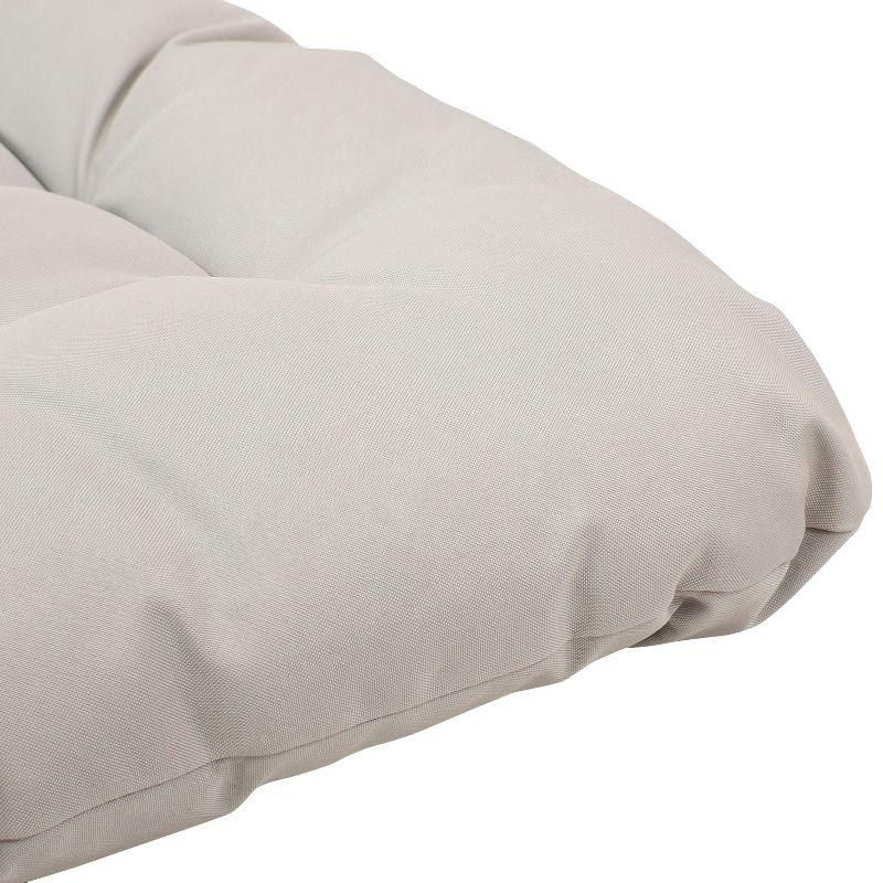 Sunnydaze Outdoor Replacement Headrest and Cushions for Phoebe Hanging Lounge Egg Chair - Gray - 2pc