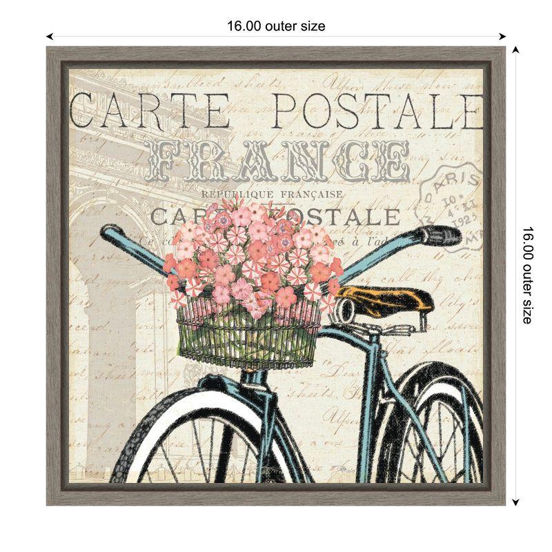 Amanti Art Paris Ride II (bicycle) by Pela Studio Canvas Wall Art Print Framed 16-in. x 16-in.