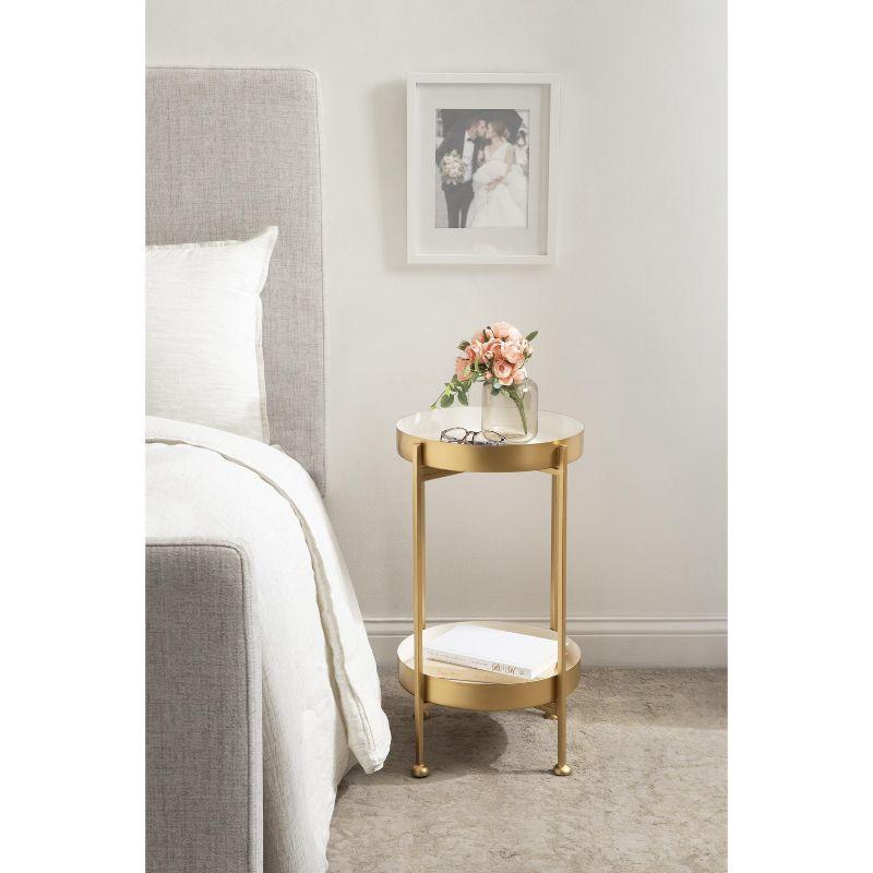 Kate and Laurel Nira Two-Tiered Metal Side Table