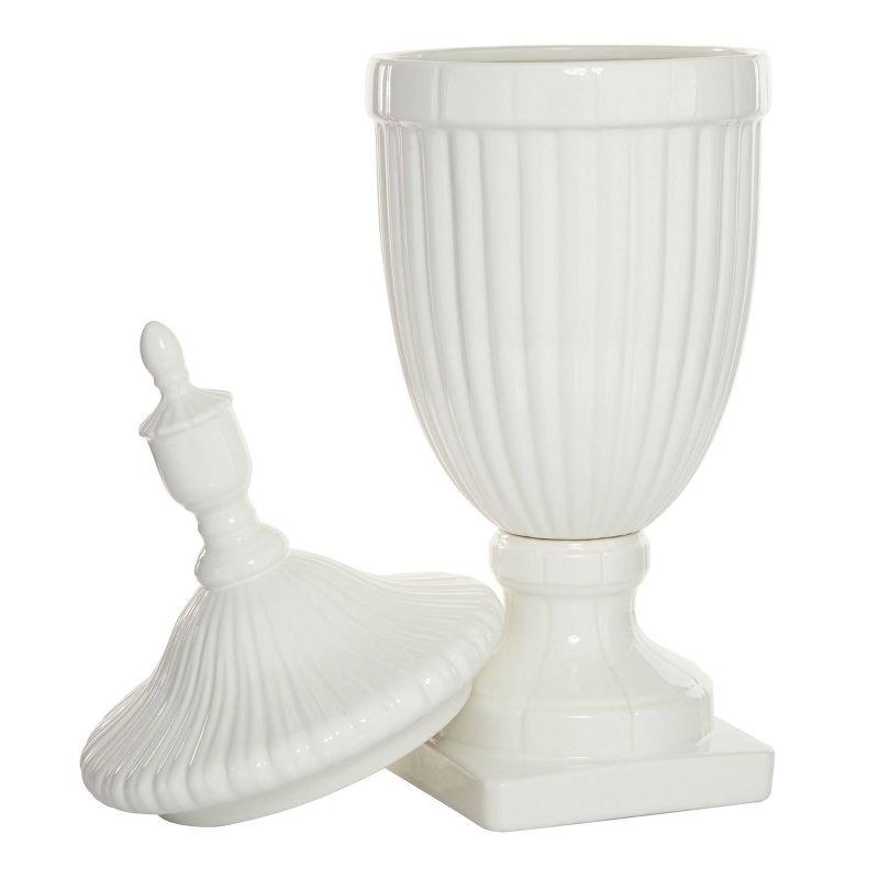 26" Modern Ceramic Urn Vase White - Olivia & May: Large Tabletop Decor, Novelty Design