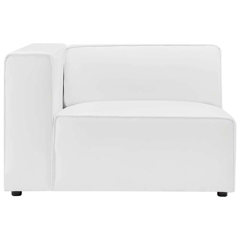 Mingle Vegan Leather Left Armchair White - Modway