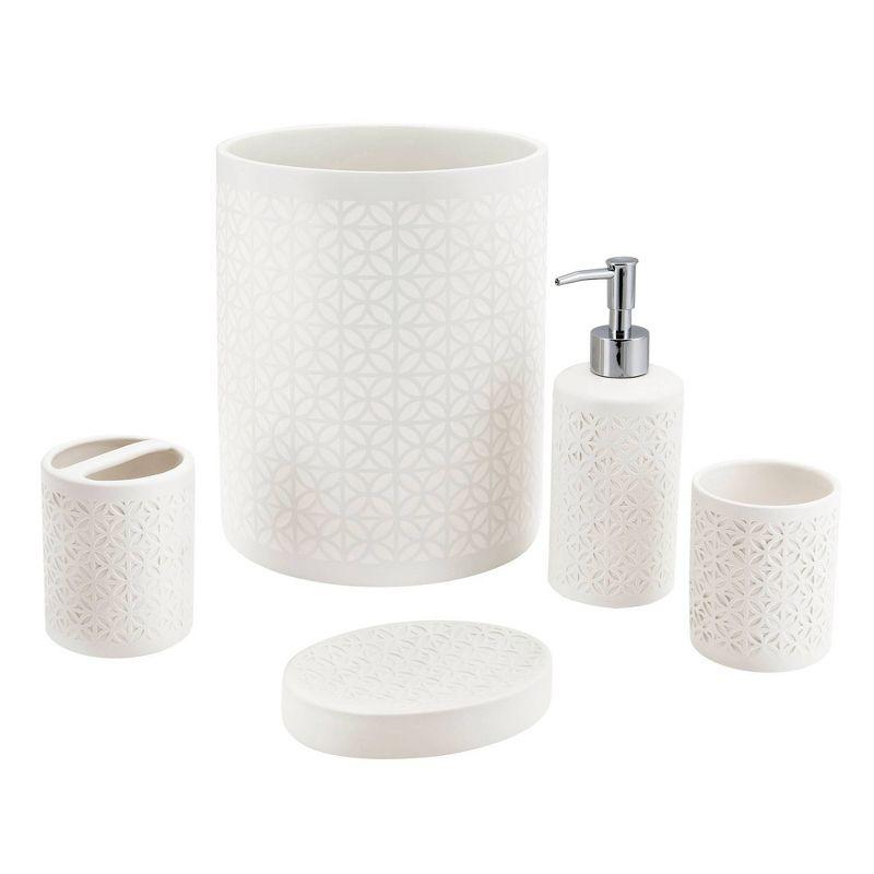 Felix Soap Dish White - Allure Home Creations: Ceramic Holder for Bathroom, Hand Wash Care