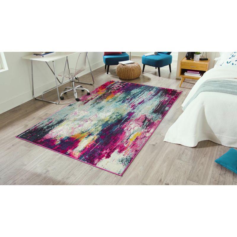 Unique Loom Chromatic Sunset Abstract Indoor Woven Area Rug