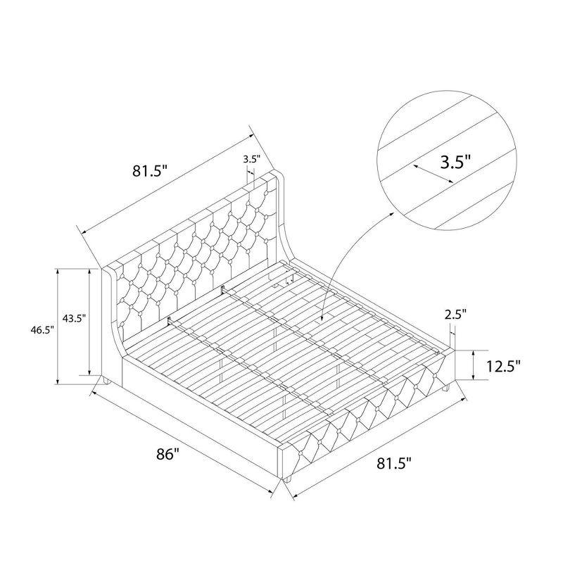 CosmoLiving by Cosmopolitan Mercer Tufted Upholstered Platform Bed
