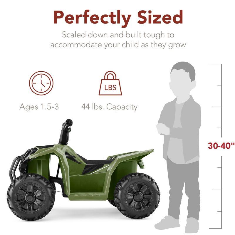 Best Choice Products 6V Kids Ride-On 4-Wheeler Quad ATV Car w/ 1.8mph Max Speed, Treaded Tires - Army Green