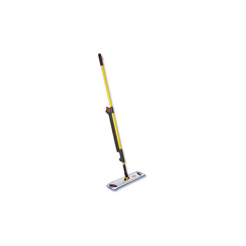 Rubbermaid Commercial HYGEN Pulse Microfiber Spray Mop System, 17" Wide Microfiber Head, 52" Yellow Plastic Handle