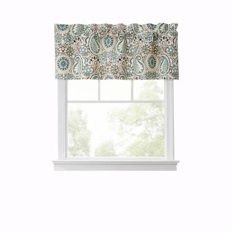 Paisley Prism Latte Rod Pocket Valance 50" x 15"