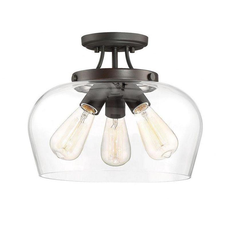 Savoy House Octave 3 - Light Semi-Flush Mount in  English Bronze