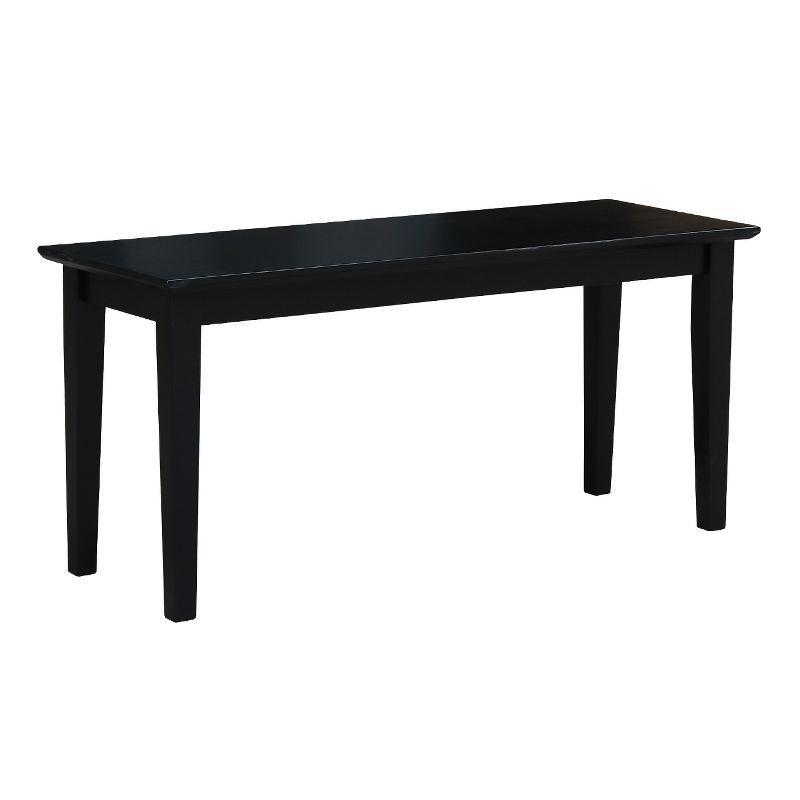 39" Black Solid Wood Shaker Style Bench