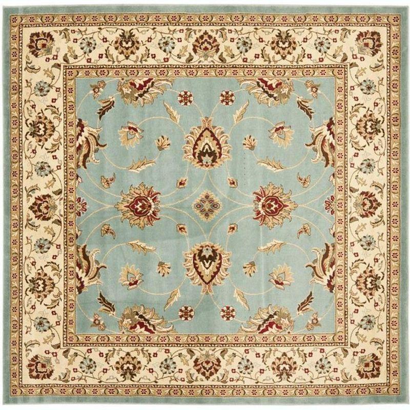 Lyndhurst LNH553 Power Loomed Area Rug - Blue/Ivory - 6'7"x6'7" - Safavieh