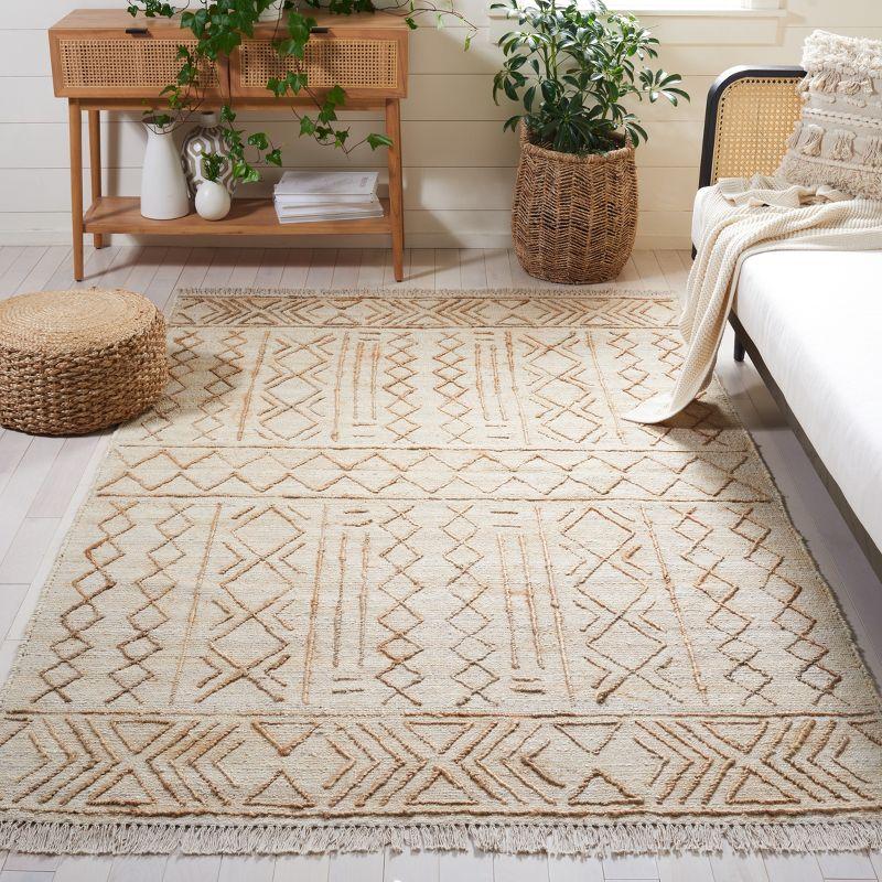 Natural Fiber NFB409 Hand Loomed Indoor Area Rug - Natural/Beige - 5'x8' - Safavieh