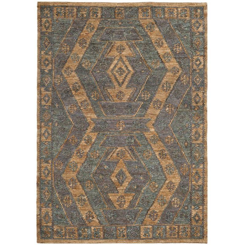 Organic ORG701 Handmade Indoor Area Rug - Slate/Natural - 5'x8' - Safavieh