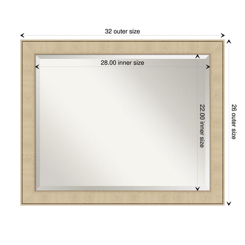 Classic Honey Silver Rectangular Wall Mirror with Polystyrene Frame