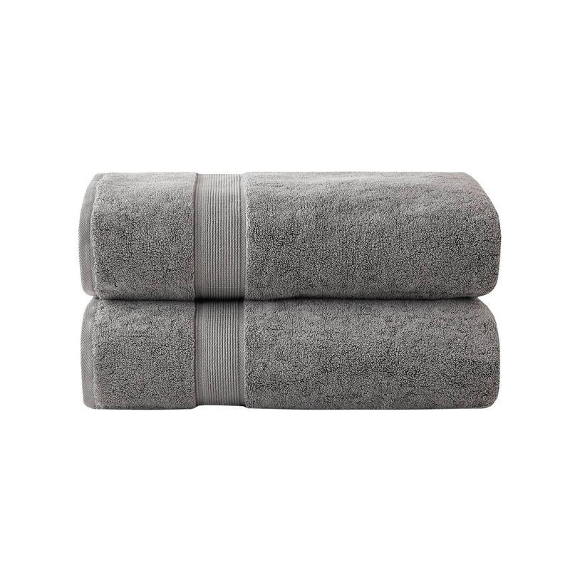 Oversized Gray Cotton Washcloth Set