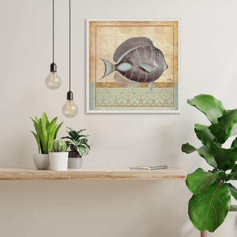 Amanti Art Vintage Fish II by Elizabeth Medley Framed Canvas Wall Art