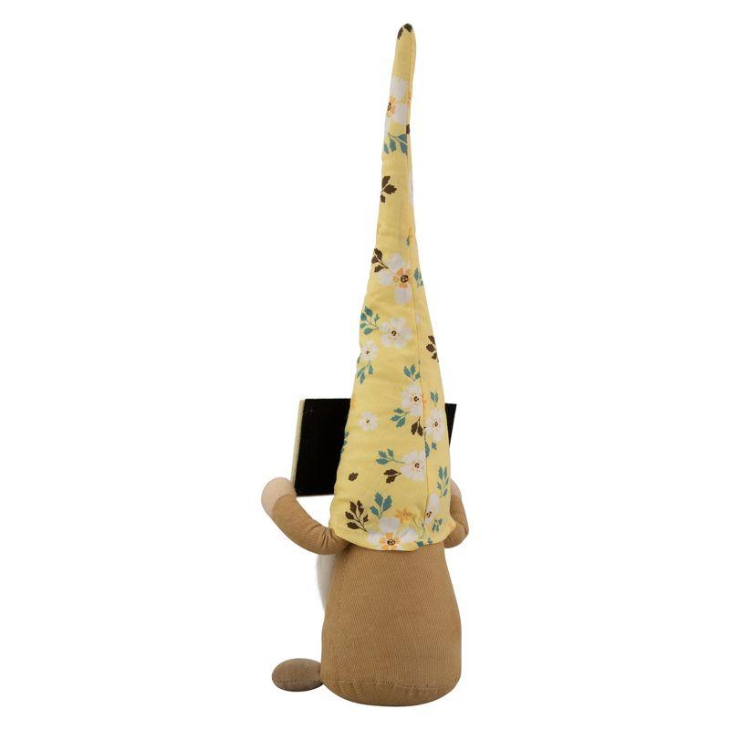 Northlight 15.25" Spring Sunflower Hat Gnome with Home Sign