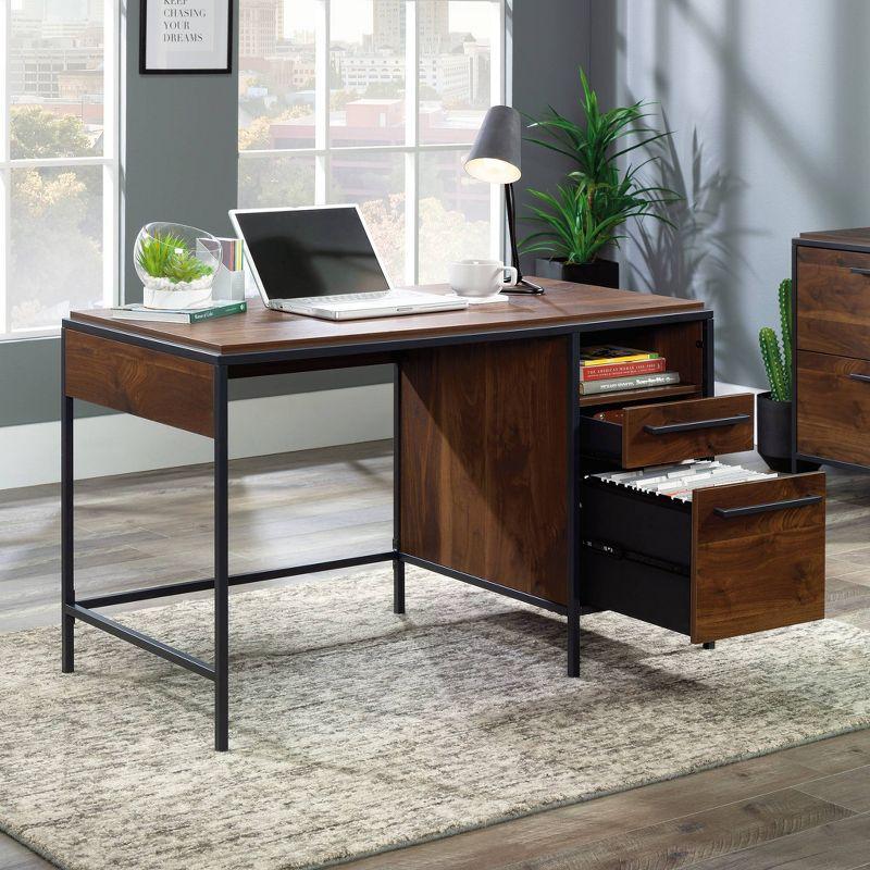 17 Stories Home Office Desk with Drawers and Open Shelf