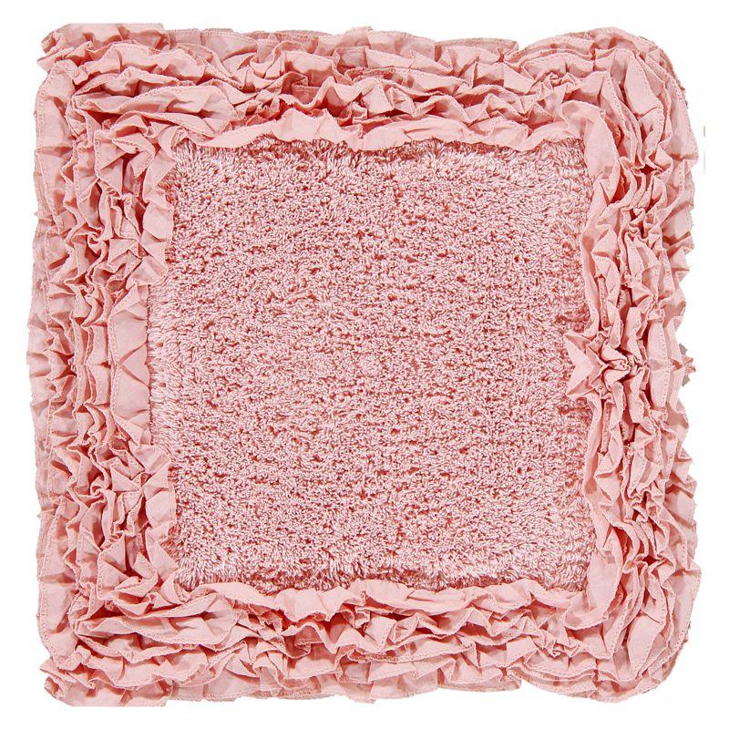Better Trends Shaggy Boader 100% Cotton Tufted Non- Slip Backing Bath Rug 20" x 60" Runner - Pink