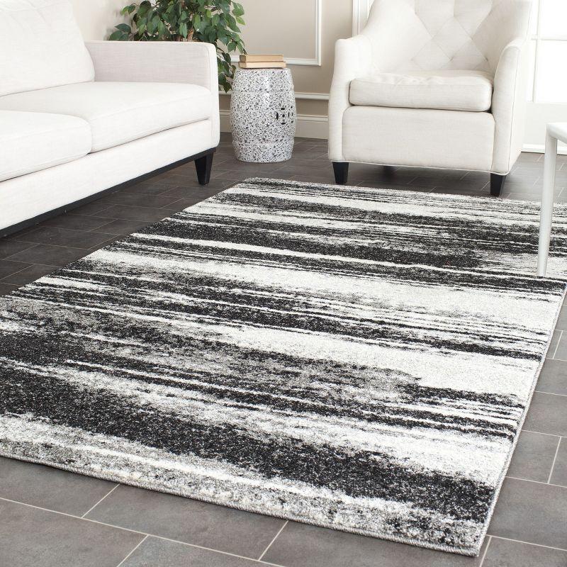 Retro RET2693 Power Loomed Indoor Area Rug - Dark Grey/Light Grey - 6'x9' - Safavieh.