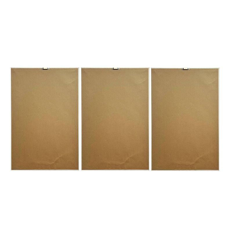 Gallery 57 24"x48" Sapphire Abstract Triptych Floating Framed Canvas Wall Art Print
