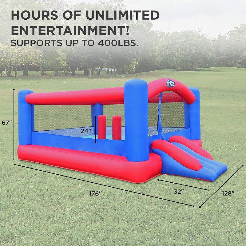 Sunny & Fun Inflatable Bounce House, Blue Bouncy Jump Castle