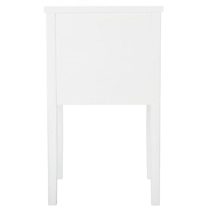Toby Accent Table with Storage Drawers - White - Safavieh.