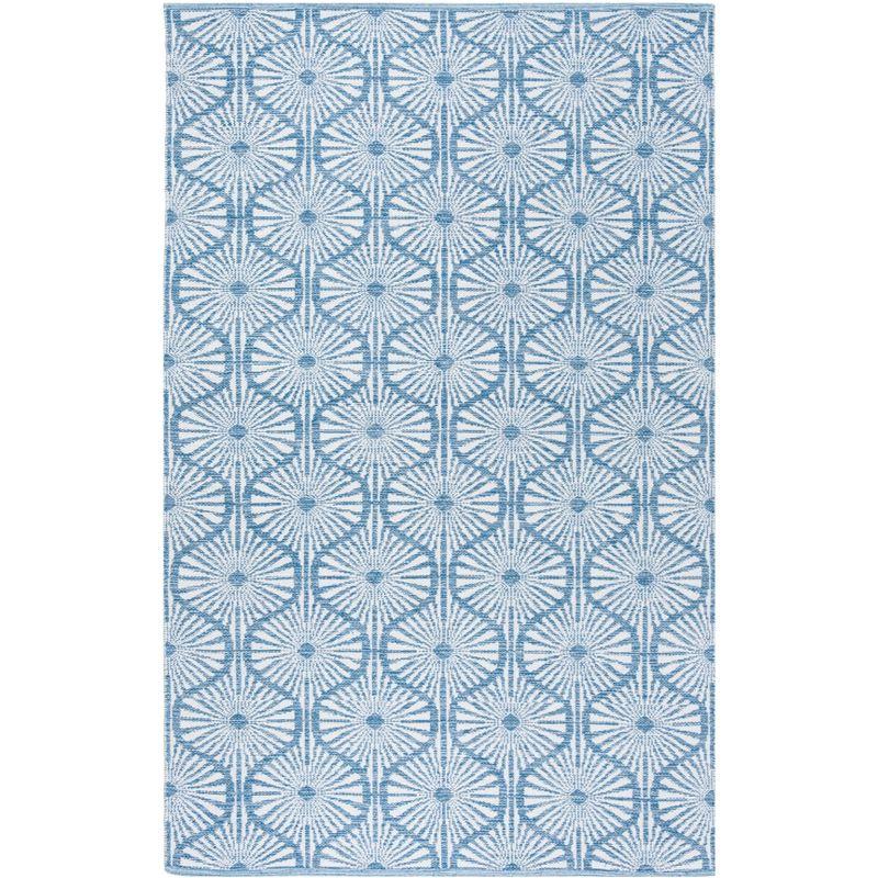Montauk MTK606 Hand Woven Indoor Area Rug - Blue/Ivory - 5'x8' - Safavieh