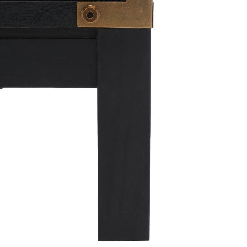 Galio Black and Gold 2-Drawer Nightstand