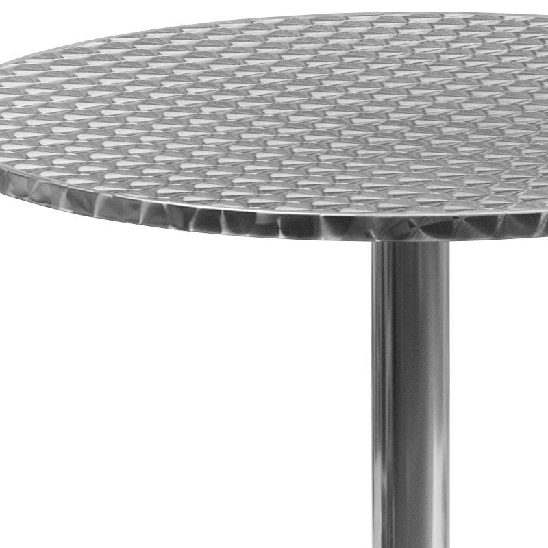 Flash Furniture Mellie 27.5'' Round Aluminum Indoor-Outdoor Table with Base