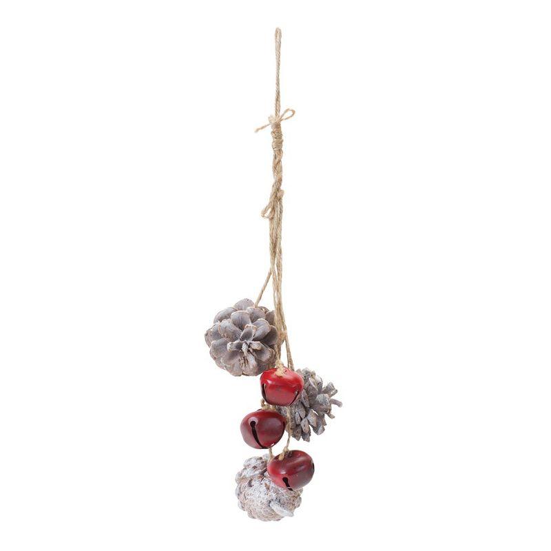 Melrose Bell and Pine Cone Drop Ornament (Set of 6)