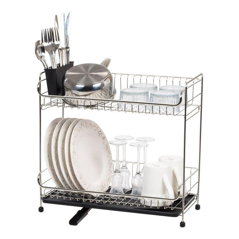 IRIS 2 Tier Stainless Steel Compact Dish Rack