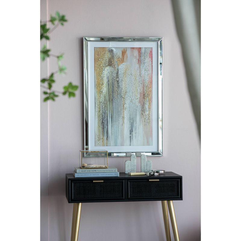A&B Home Jennings Crystal Mirror Framed Wall Art - Set Of 2 - 23.5" X 35.5" - Multicolor | Wayfair