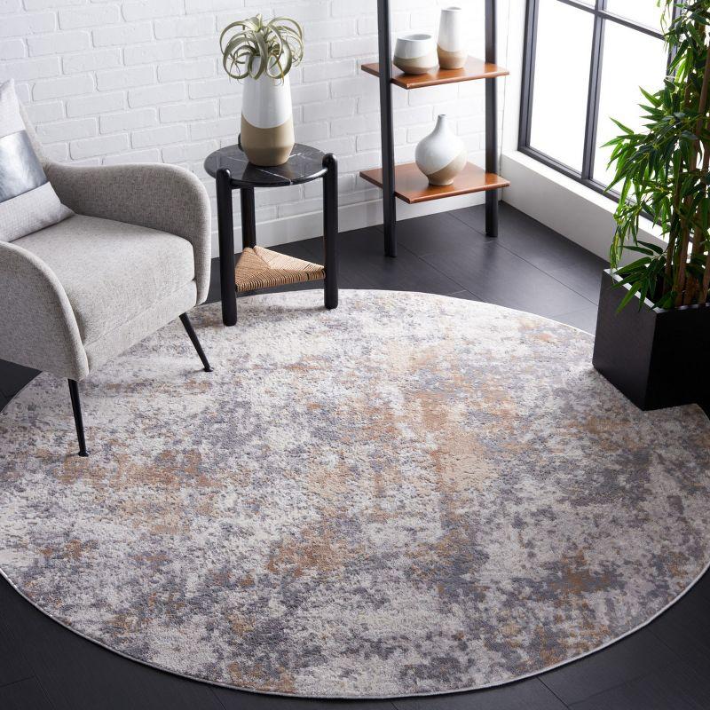 Eternal Gray and Beige Power Loomed Area Rug