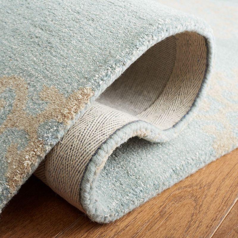 Soho SOH724 Hand Tufted Indoor Area Rug - Turquoise/Yellow - 6'x9' - Safavieh