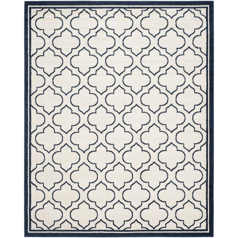 Amherst AMT412 Power Loomed Area Rug - Ivory/Navy - 8'x10' - Safavieh.