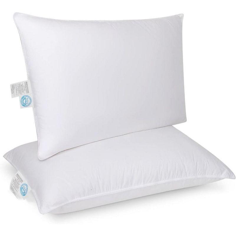 East Coast Bedding Medium Elite Premium Down Dream 600 Fill Power Pillow Set of 2