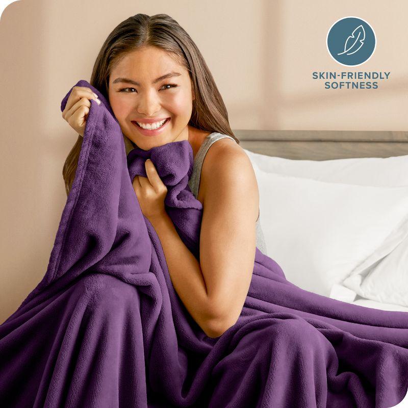 Bare Home Bare Home Microplush Fleece Blanket - Fuzzy, Warm, Bed/Throw Blanket