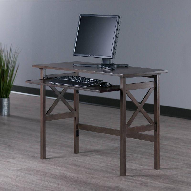 Xander Foldable Desk Oyster Gray - Winsome