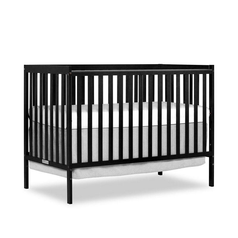 Black 5-in-1 Convertible Crib with Modern Design