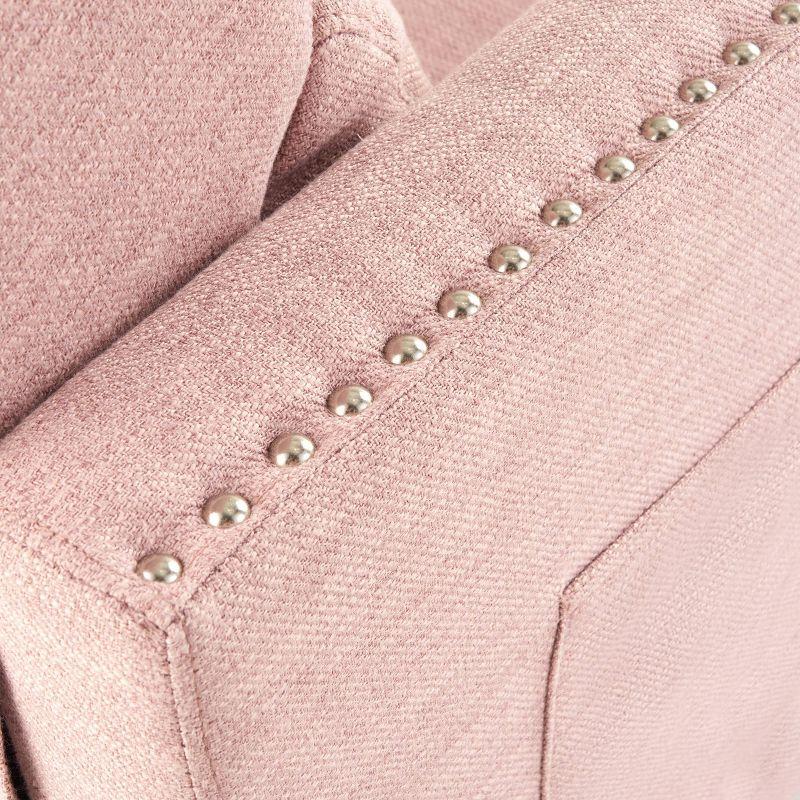 Alscot Contemporary Push Back Recliner Light Pink - Christopher Knight Home: Upholstered Accent Chair, 250lb Capacity