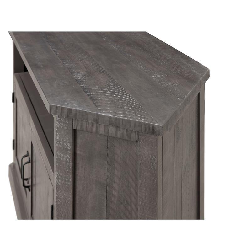 Rustic Corner 50" Solid Wood TV Stand Gray - Martin Svensson Home