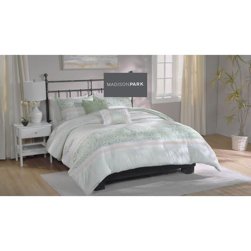 Green King Microfiber Seersucker Quilt Set with Pillow