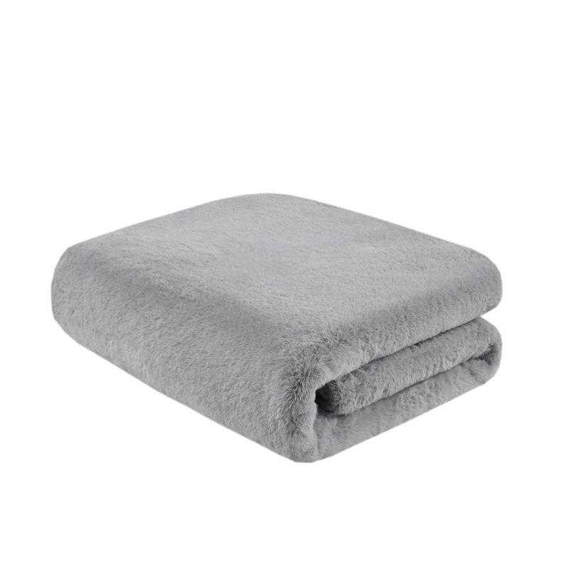 Bristol Solid Premium Faux Fur Throw