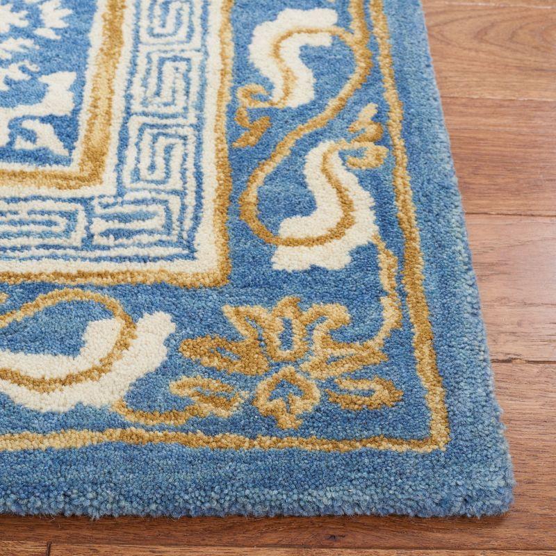 Antiquity AT860 Hand Tufted Indoor Area Rug - Blue/Ivory - 5'x8' - Safavieh