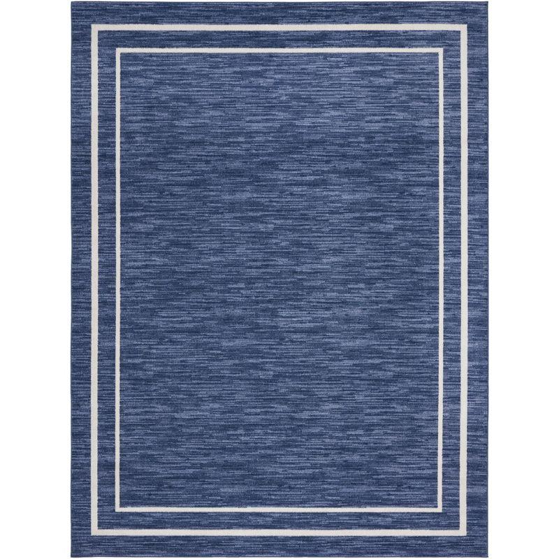 Nourison Essentials 10' x 14' Navy/Ivory Contemporary Indoor/Outdoor Rug