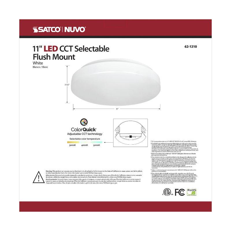 Satco Nuvo 13.78 in. H X 3.27 in. W X 13.78 in. L White LED Ceiling Light Fixture