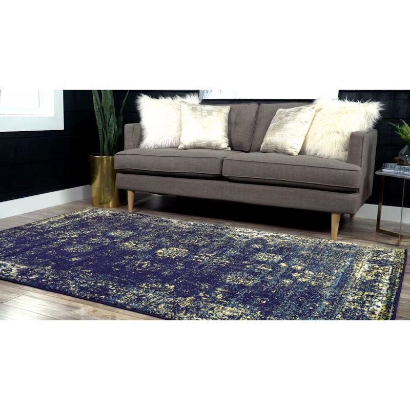 Unique Loom 4' 0 x 6' 0 Sofia Casino Light Blue Area Rug